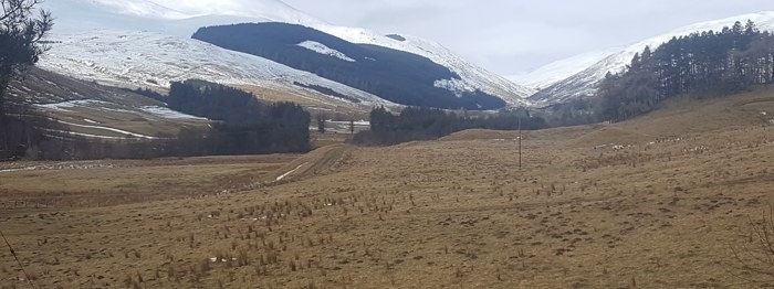 Hills with snow on top