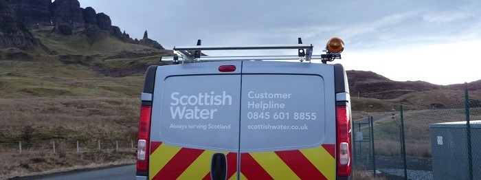 Back of a Scottish Water van