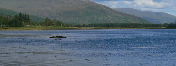 Hill with a body of water